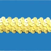 2 soros irizáló elasztikus flitterbortni, 2 cm széles - LIGHT YELLOW